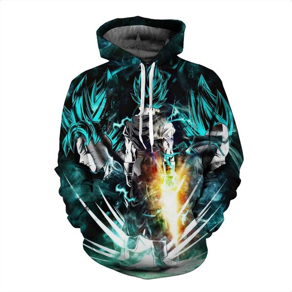 

anime hoodies z pocket hooded sweatshirts kid goku 3d hoodies pullovers men women long sleeve outerwear new hoodie, Black
