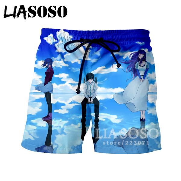

lio summer new men / women shorts 3d print anime tokyo ghoull beach fitness shorts cute funny casual hip-hop a067-17, White;black