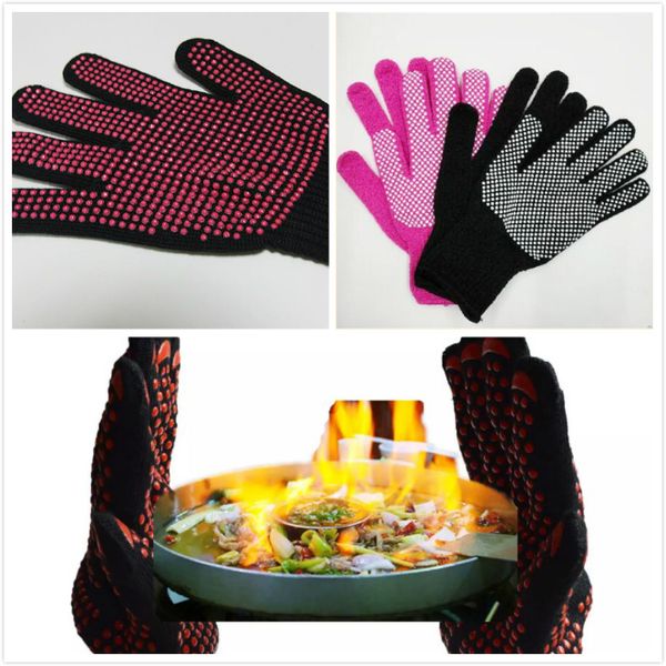

summer outdoor barbecue heat-resistant oven mitts silicone gloves baking bbq grilling cooking anti perm gloves bbq accessories customize