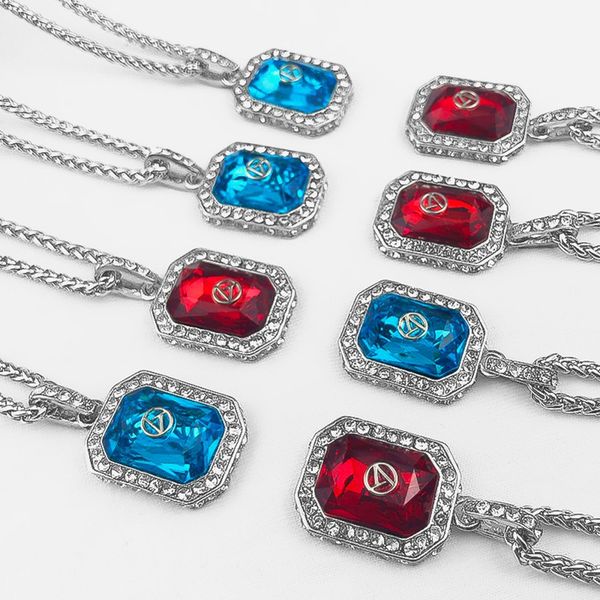 

Потерянный общий Алмаз Ornam ожерелье письмо печатный квадратный бренд ожерелье мо