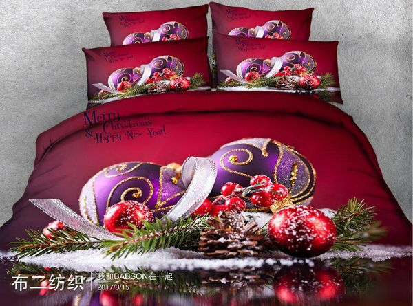 Christmas Decorations 3d Printing Bedding Set Twin Queen King Bed