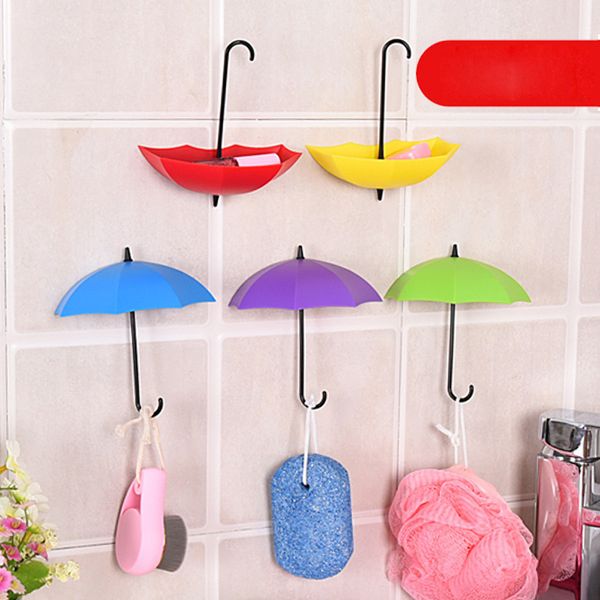 

3pcs/set umbrella shape with sticky hooks kitchen/bathroom/bedroom/living room hooks & rails