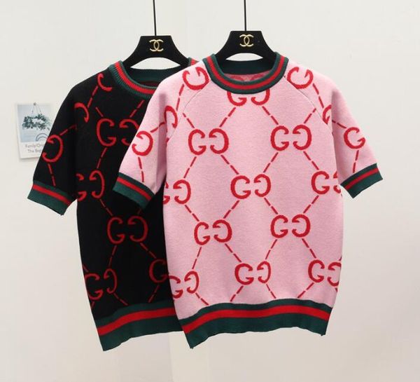 

2018 runway de igner top harajuku t hirt women hort leeve leer knied t hirt ummer top tee femme knitwear