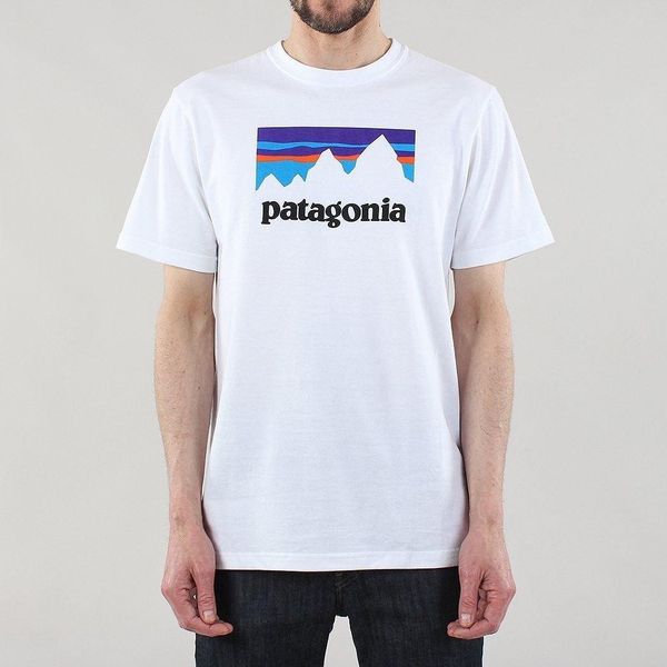 

Стикер Patagonia Мужская New Shop Responsibili-Tee Хлопковая футболка из белого
