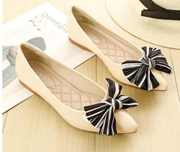 

send 2018 new style summer korean autumn flat bottom shoes pointed end shallow mouth women's shoes, Black