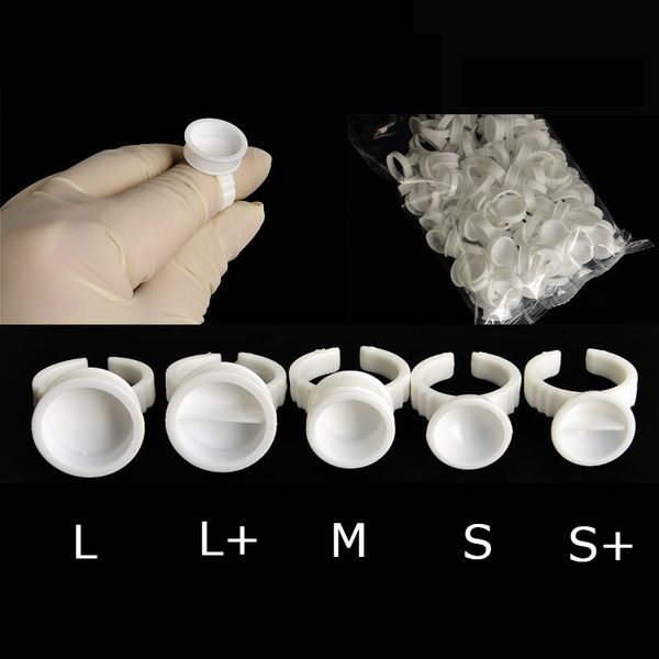 

100 PCS/lot Disposable Eyebrow Tattoo Glue Rings Tattoo Pigment Cup Tattoo Ink Pallet Eyelash Adhesive Holder.