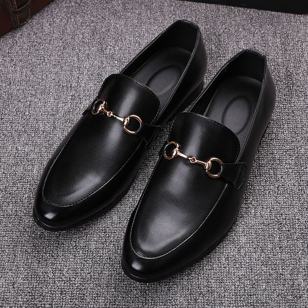 

Patent Leather Slip On Men Shoes Casual Vintage Fashion Designer Trendy Mens Loafers For Men British Flats SIZE:39-44