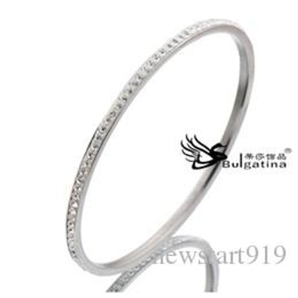 

bangles jewelry making for valentine day fashion crystal 316l stainless steel bangle bridal jewelry, Black