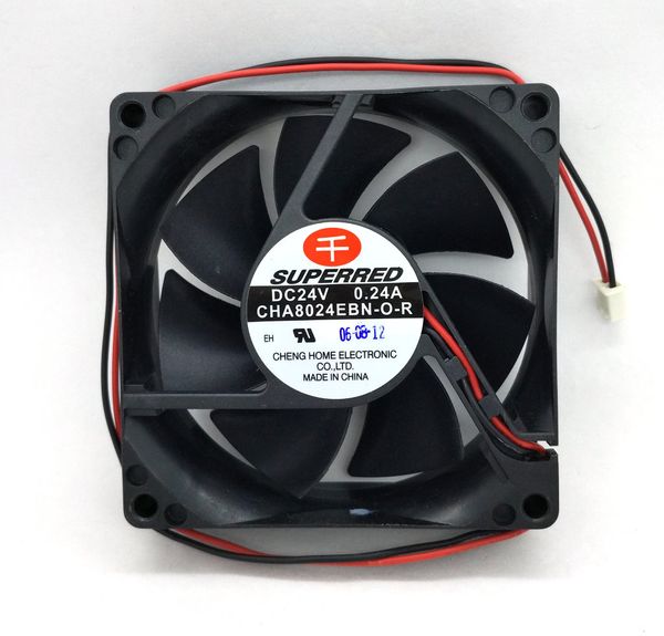 Novo Original SUPERRED CHA8024EBN-O-R DC24V 0.24A 80*80*25MM Inversor de rolamento de esferas duplo ventilador de refrigeração