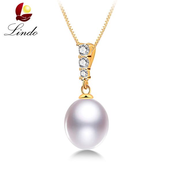 

lowest prsolid silver pendant for women fashion natural pearl necklace elegant s925 sterling silver jewelry 45cm lindo