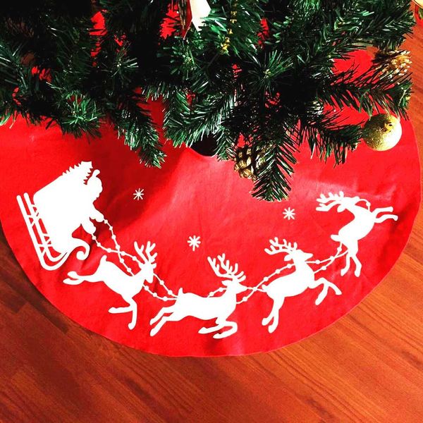 

2017 christmas tree skirts elk printed christmas decoration for home accessories new yaer festival party decoration supplies