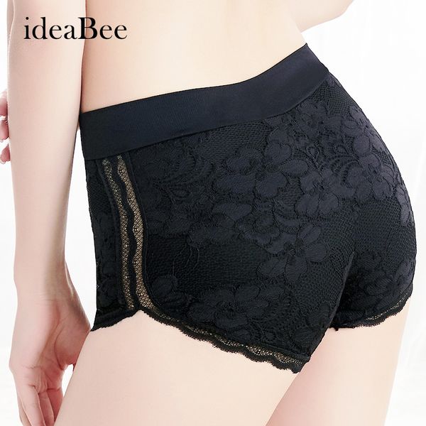 

ideacherry 2017 summer shorts safety lace pants shorts ladies safety breathable underwear three colors womens panties boyshort, Black;pink