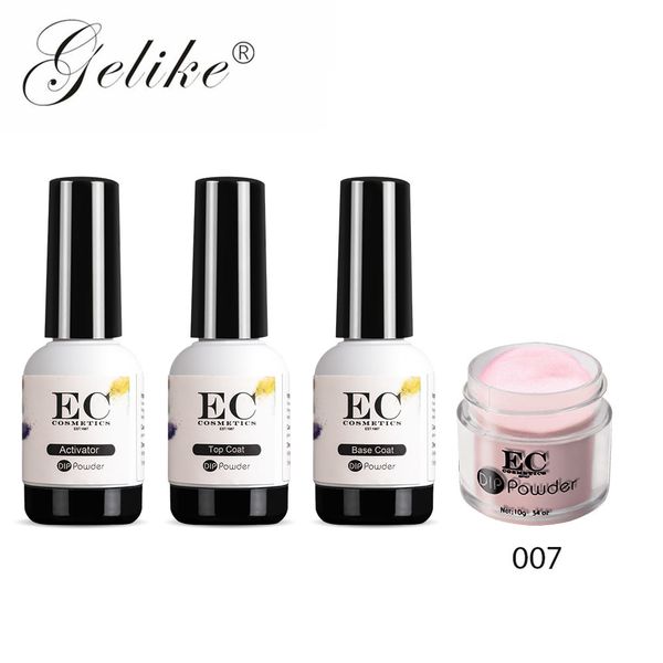 

gelike 10g/pcs high gloss finish dipping powder quick dry dip powder nail polish adheive, Silver;gold