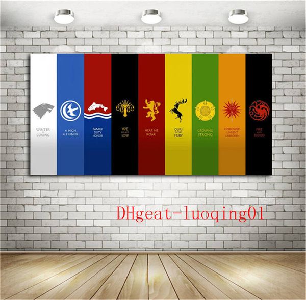 2019 House Stark Of Winterfell Game Of Thrones Canvas Pieces Home Decor Hd Printed Modern Art Painting On Canvas Unframed Framed From Luoqing01