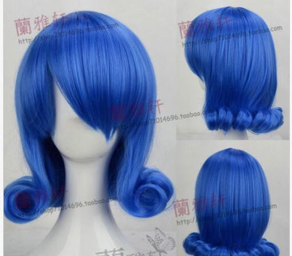 Fashion Cos Per￼cken Fairy Tail Juvia Dunkelblau Anti-Volumen Kurze Cosplay Perücke