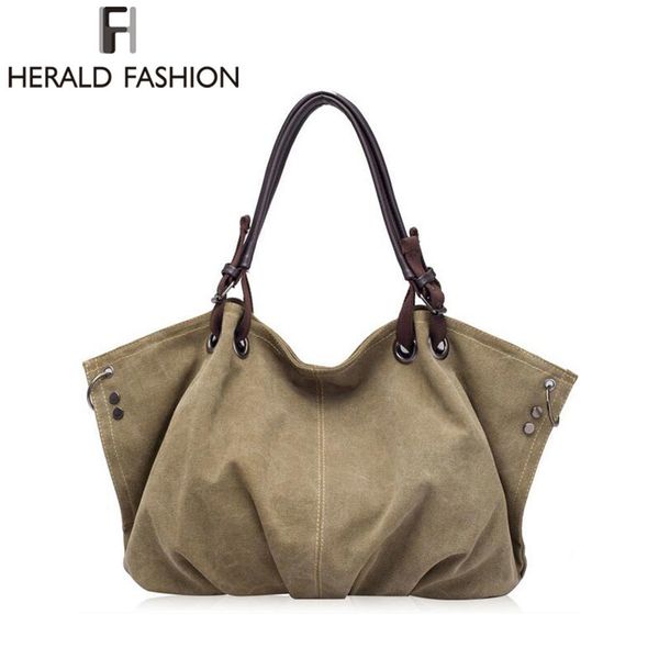 

canvas women handbag casual large capacity hobos bag sell female totes bolsas trapeze ruched solid shoulder bag d18101104