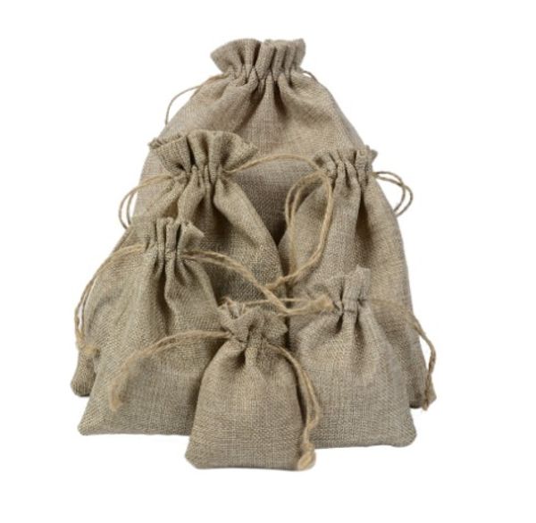 

natual linen drawstring pouches gift bags jewelry gift bags soap makeup collection bags, Pink;blue