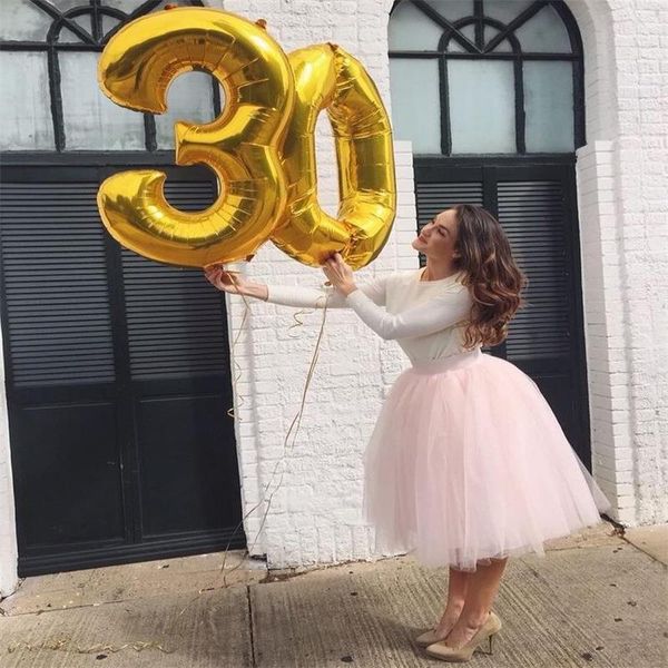 

2pcs/lot 40 inch number party foil event ballons supplies helium year supplies birthday 30 wedding decor 30th balloons party old tgpms