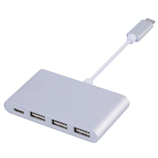 Freeshipping новейший тип C USB-C до 4-портовый концентратор USB 2.0 адаптер 5 Гбит / с для Apple для Macbook дизайн без помех подключи и играй