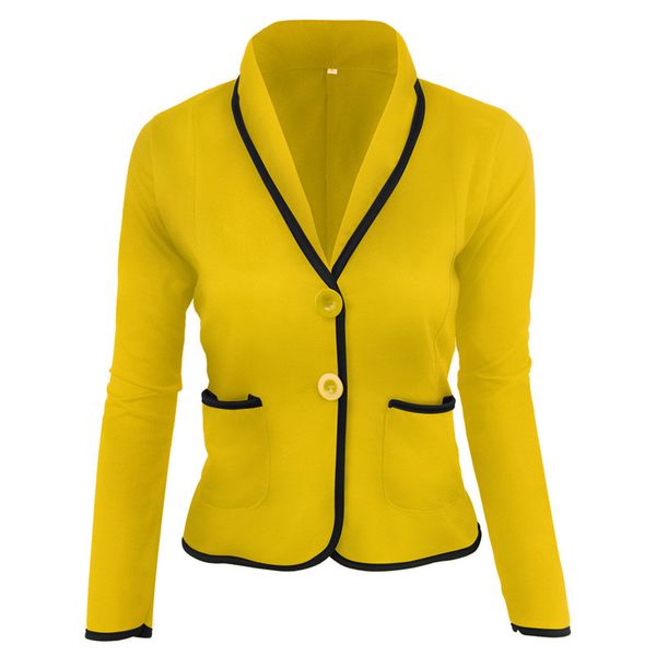 

women office lady coat blazer suit long sleeve slim jacket outwear women white dresses vestido autumn dress, White;black