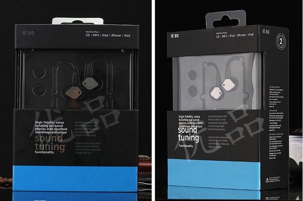 

refurbished sennheiser ie80 earphones headphones with mic in-ear headphones headsets with stereo sound with retail box