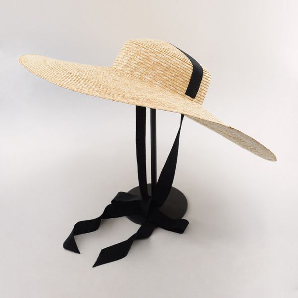 

2018 women big brim boader sun hat with ribbon fashion ladies' retro wide brim natural wheat straw beach hat for holiday vacatio, Blue;gray