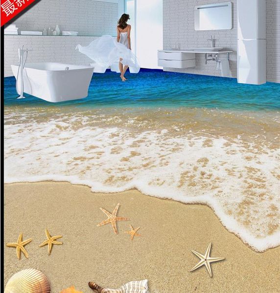 

3d фото обои морской мир дельфин 3d трехмерная живопись пол пвх виниловые полы ванная комната