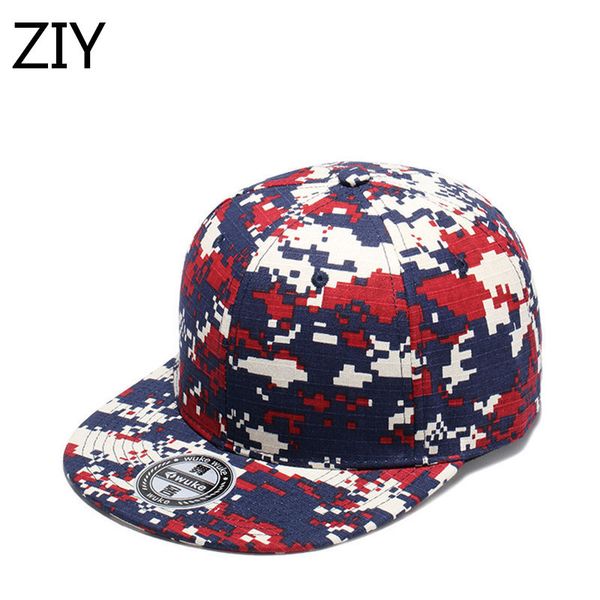 

hip hop sanpback cap men women 5 panel army camouflage baseball cap brand flat brim bone trucker dad hat gorras hat, Blue;gray
