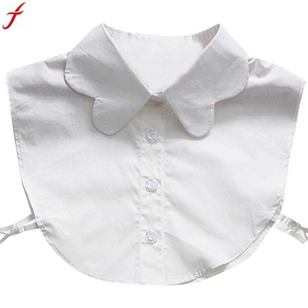 

2018 fashion false collar lapel shirt women wave new blouse false collar clothes shirt detachable collars ropa mujerwholsale, White