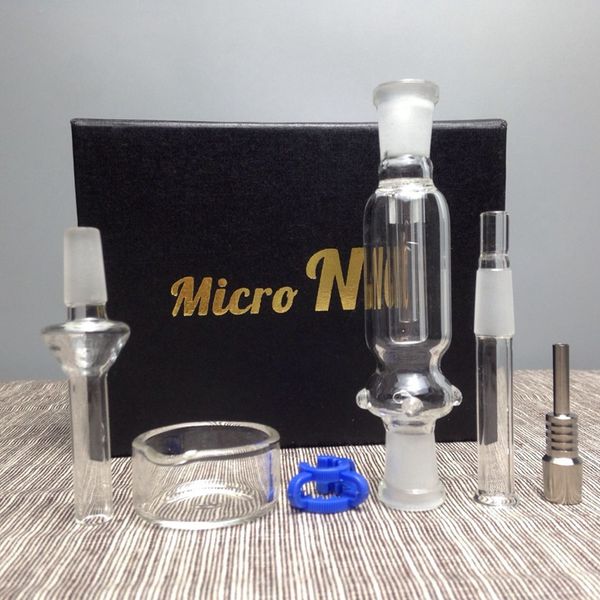 

Micro NC 10mm Nector Коллектор Mini Малый Nector Коллекторы Kit С Titanium Nail Glass Совет Dabber Reclaim Стро Box NC01-10