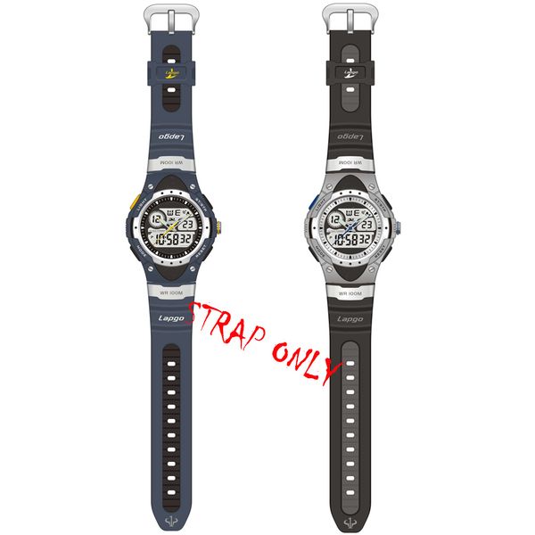 

watch band hours strap for epozz 3002 for lapgo 338a pasnew rubber, Black;brown