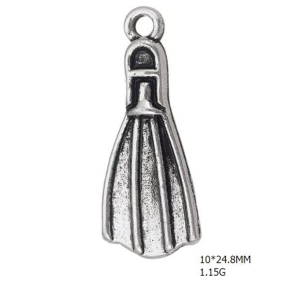 

alloy sports flippers diy charm other customized jewelry, Bronze;silver