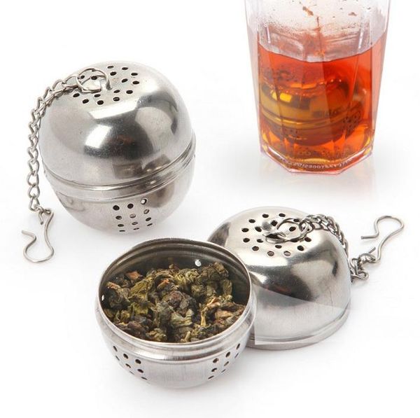 Boules de thé en forme d'oeuf en forme d'oeuf en acier inoxydable Bouilloires Infuseur Passoire Boule de verrouillage 4cm # 0258