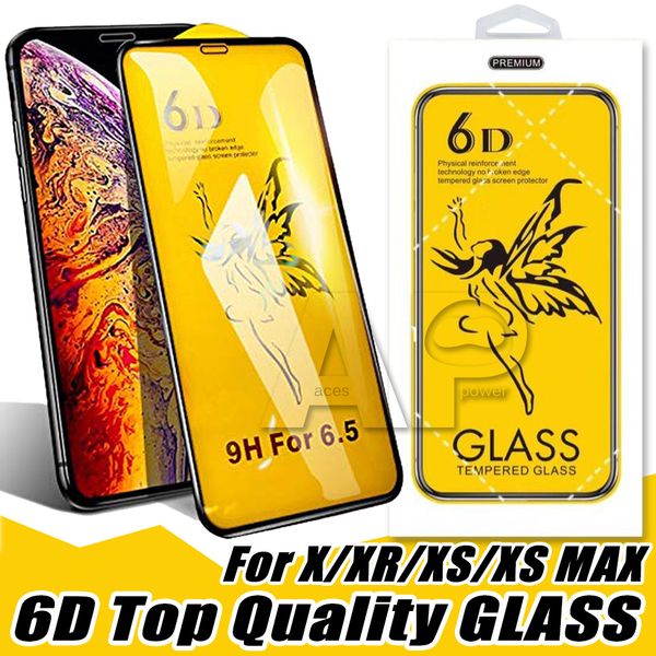 

6D Полный Клей Закаленное Стекло Для Huawei P30 Lite Iphone XR XS MAX X 8 7 6 S Plus Экран Фильм с розничной упаковке