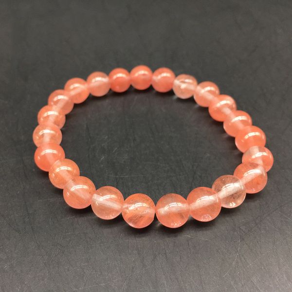 

8mm 10mm 12mm rose crystal quart beads bracelet natural stone bracelet lucky stone for aquarius taurus and libra for gift gift, Golden;silver