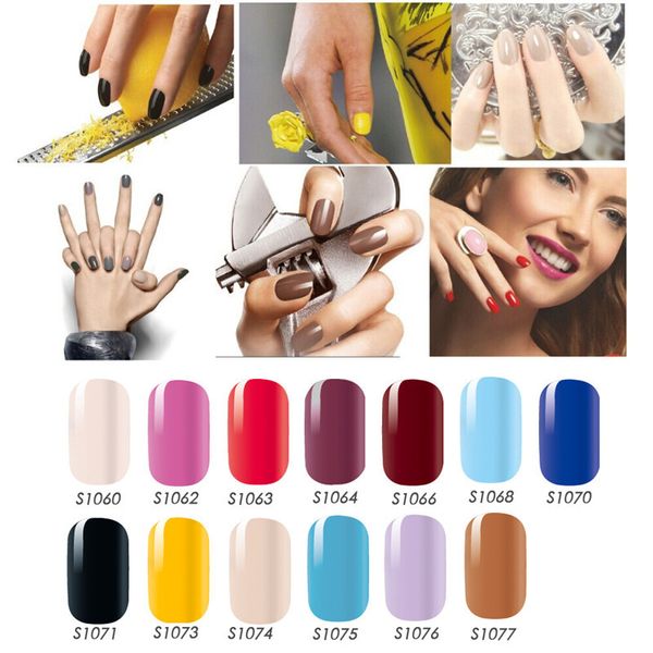 Nuovi 14 punte / foglio Pure Color Design Nail Wraps Copertura completa Nails Art Sticker Decorazioni Manicure Nail Art Decalcomanie semplici