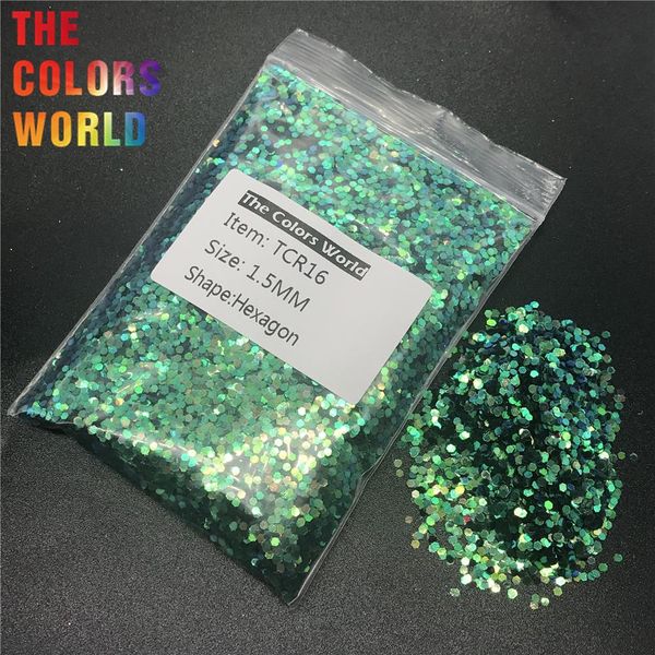 

tcr16 iridescent rainbow dark gree color hexagon shape glitter nail art decoration face glitter eye shadow henna handwork diy, Silver;gold