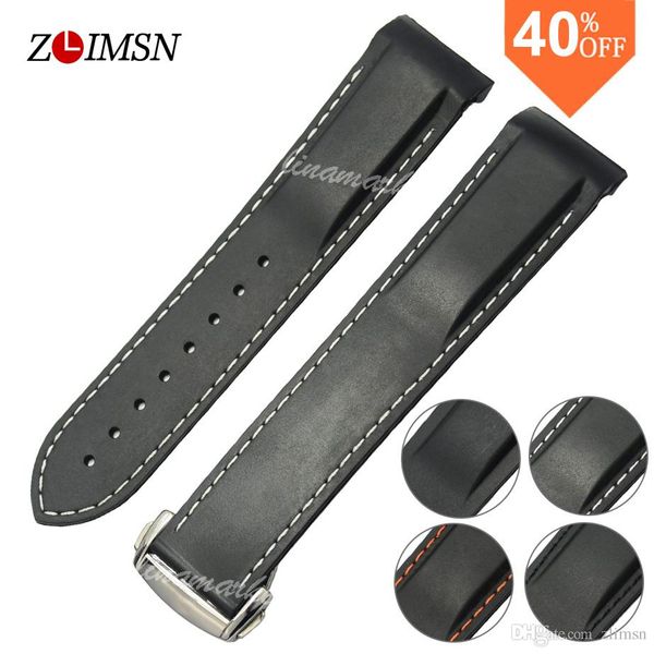 

Черный серебро золото Роза ремешки ZLIMSN 20 мм дайвер резиновая лента ремешок с застежкой развертывания для Планеты Океан Relojes Hombre 2016