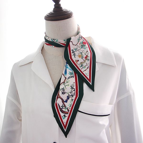 

2018 female leopard silk scarf designer scarf women luxury 2018 head bandage flower cow print collar hijab scarves