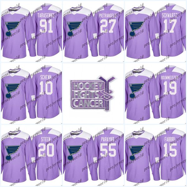 

Youth 91 Vladimir Tarasenko Purple Fights Cancer Practice Jerseys St. Louis Blues 27 Alex Pietrangelo 10 Schenn Brayden Ice Hockey Jerseys