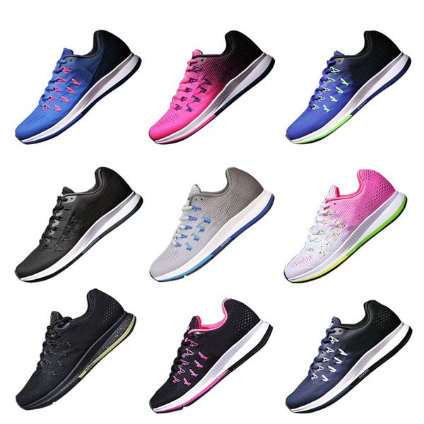 

2018 zoom pegasus 33 running shoes men women breathable designer cushion indoor & outdoor sports shoes