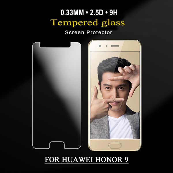 

ultrathin 0.26mm for huawei honor8/g6/g7 tempered glass protector anti-fingerprints screen protector with retial packing