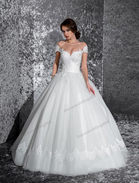 

beauty white tulle sweetheart applique ball gown wedding dresses bridal pageant dresses wedding attire dresses custom size 2-16 zw612212