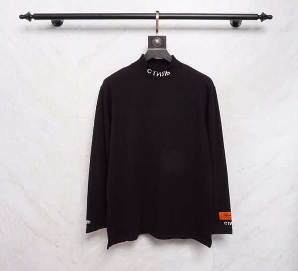 

Mens Long Sleeve T Shirts Autumn New Arrivals Hip Hop O Neck Pullover Casual Black and Orange Tees Patchwork High Fashion Streetwears