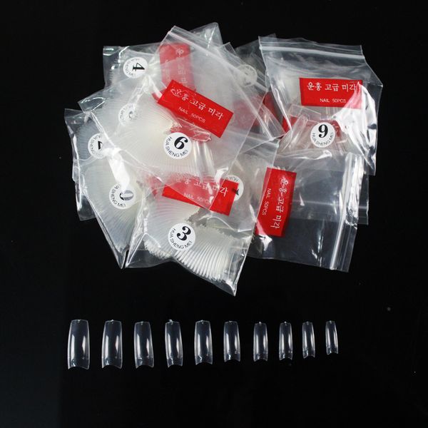 

fake nails french clear faux ongles unhas postica tips acrylic unha nail art tools artificiais false unghie finte gel tip 213, Red;gold