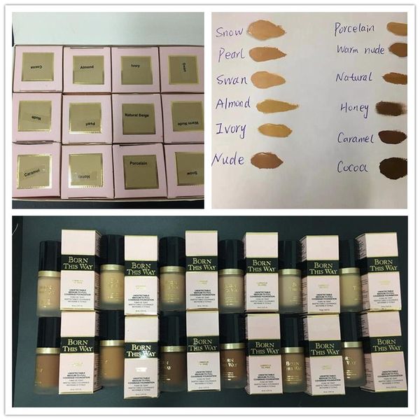 

2018 makeup born thi way foundation concealer liquid 12 color long la ting coverage foundation 30ml face co metic