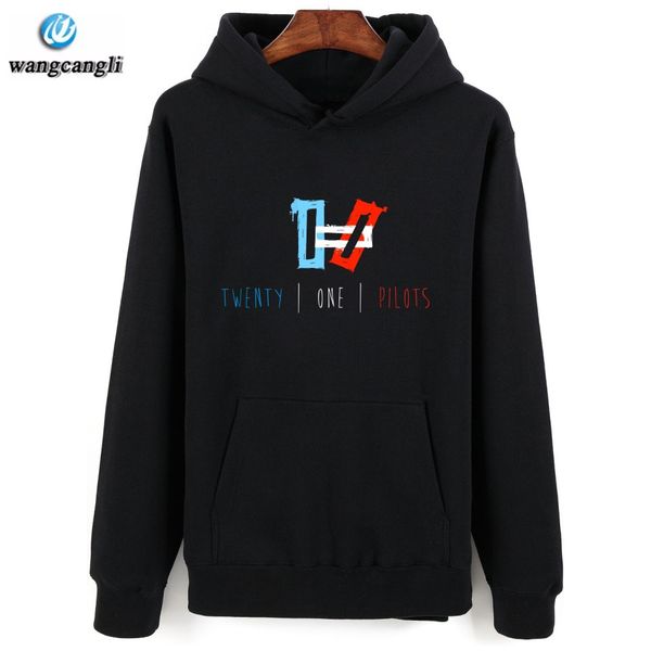 

2017 New 21 Pilots Hoodie Streetwear Hip Hop red Black gray Hooded Sweatshirt Mens Hoodies and Sweatshirts Size XXS-4XL