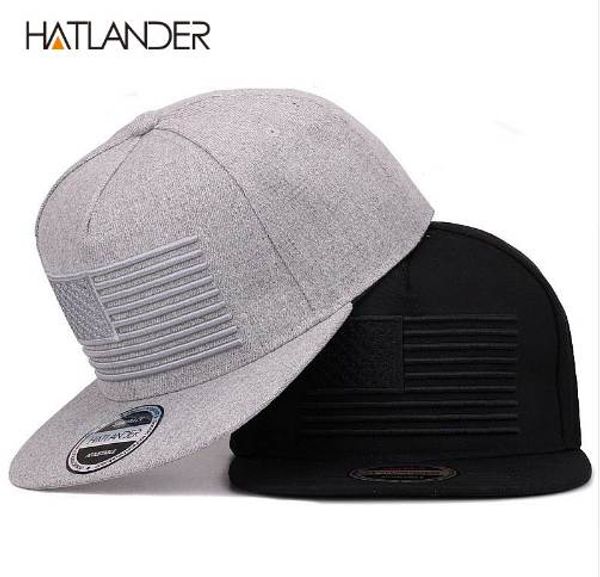 

[hatlander] raised flag embroidery cool flat bill baseball cap mens gorras snapbacks 3d flag hat ourdoor hip hop snapback caps, Blue;gray