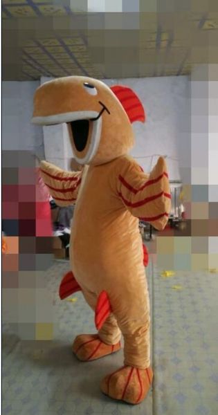 

real pictures deluxe fish mascot costume size ing, Red;yellow