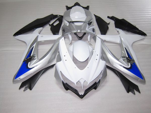 

7 gifts motorcycle fairings for suzuki 2008 2009 2010 gsx-r600 gsx-r750 08 09 10 gsxr 600 gsxr750 k8 black white fairings kit fr56
